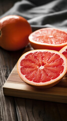 Naklejka na ściany i meble Freshly Sliced Grapefruits