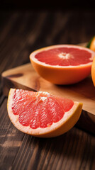 Freshly Sliced Grapefruits