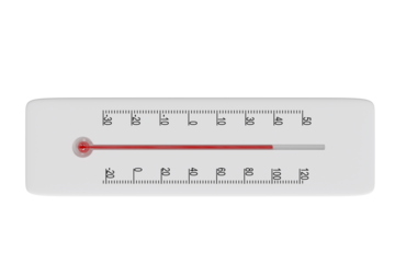 Close up of temperature thermometer