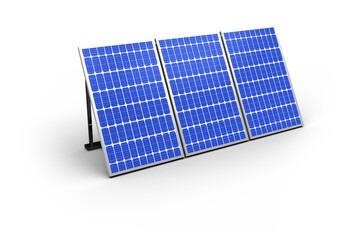 Digitally generated image of 3d solar panels
