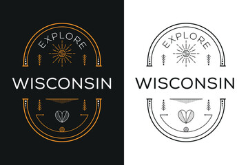 Wisconsin City Design, Vector illustration.