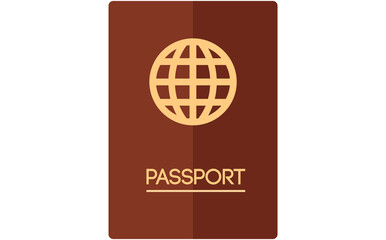 Passport against white background