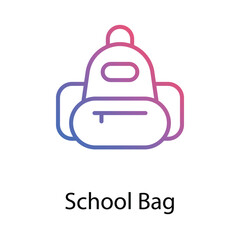 School Bag icon. Suitable for Web Page, Mobile App, UI, UX�and�GUI�design.