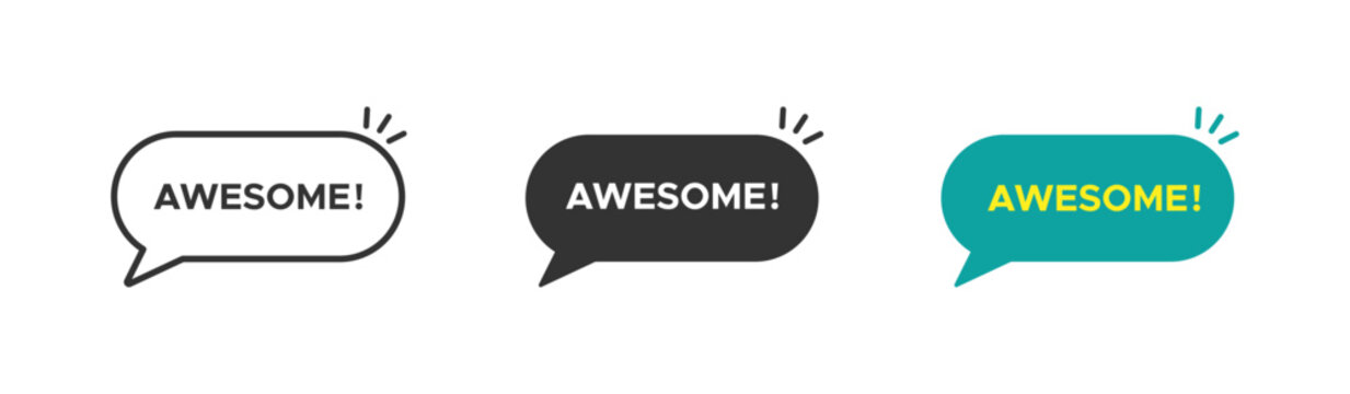 Awesome popup bubble vector icons