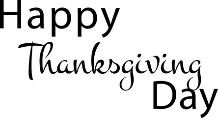 Happy thanksgiving day text over plain background