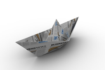 Boat made from newspaper