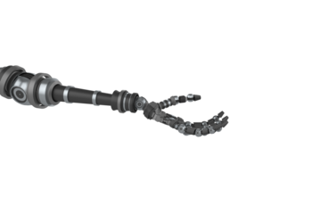 Illustration of 3d black robot hand