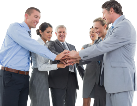 Business team celebrating a good job