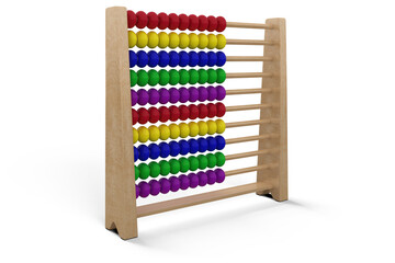 Composite image of wooden abacus