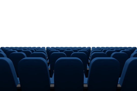 Blue theater seats - Powered by Adobe