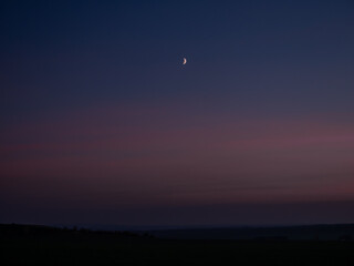 Moon on a evening sky