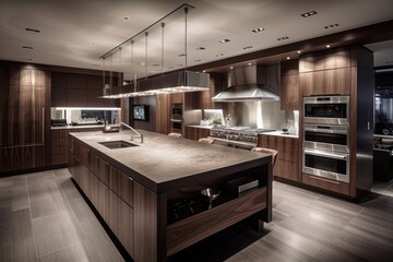 Luxury Kitchen with Stainless Steel Appliances