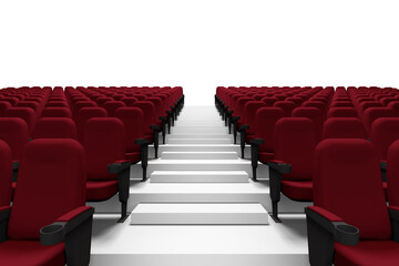 Fototapeta premium Close-up of red chairs