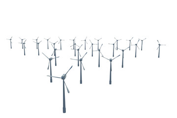 Graphic image of windmills 