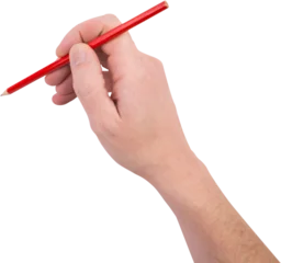 Keuken spatwand met foto Hand writing with red pencil © vectorfusionart