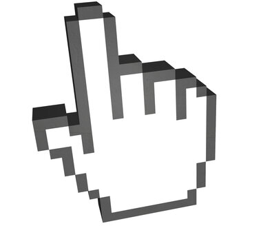 Curser against white backgrounds