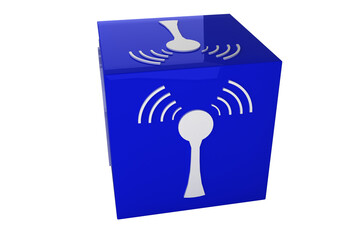 Network tower on cube