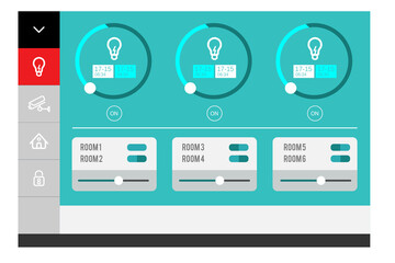 Light brightness control application screen on a smartphone