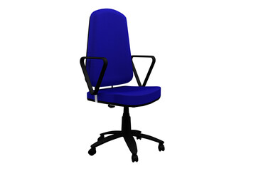 Comfortable blue office armchair