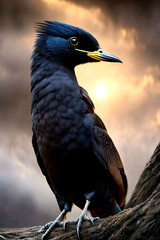 Black little bird. Generative AI