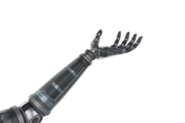 Wandaufkleber Illustration of black cyborg hand © vectorfusionart