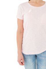 Obraz premium Women in pink for breast cancer awareness