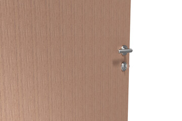 Brown open door with key