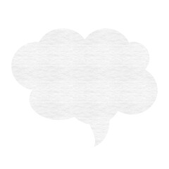 Digital composite of cloudy speech bubble