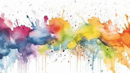 Watercolor Splashes Texture Background Artistic - generative AI	