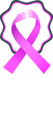 Pink ribbons with breast cancer awareness theme