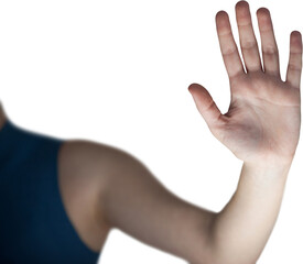 Cropped image of woman gesturing