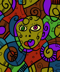 Abstract image for printing - digital painting