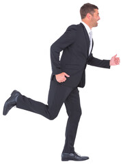 Businessman running 