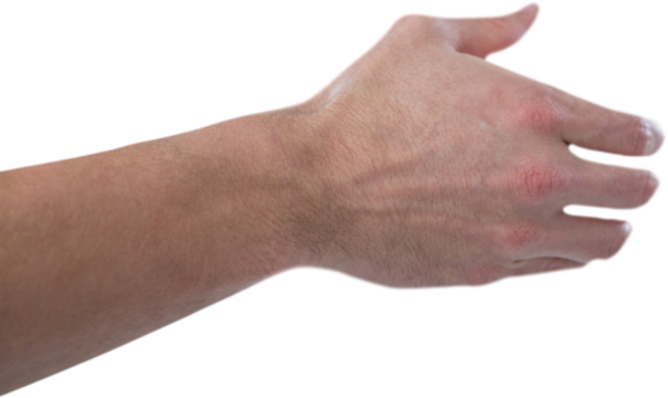 Hand pretending to hold invisible object - Powered by Adobe