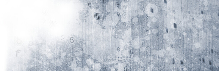 Illustration of numbers on gray screen