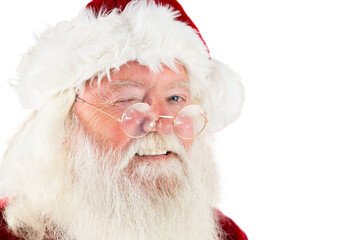 Santa claus winking