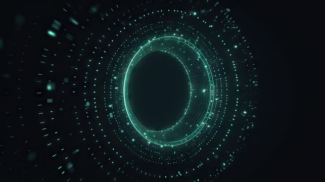 3D render illustration. Made by AI Midjourney.
futuristic circle dot portal with glow effect