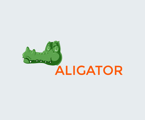 Aligator named logo for technology and open source software and research applications.