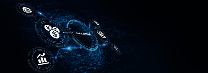 Online banking concept. E-Banking. 3d illustration