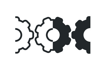 Gear connection icon. illustration vector