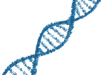 Blue DNA double helix