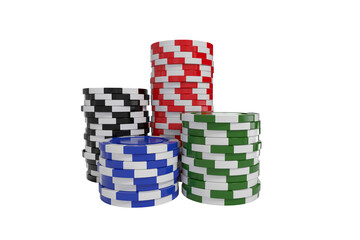 Computer generated image of gambling chips