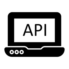 API Interface Glyph Icon