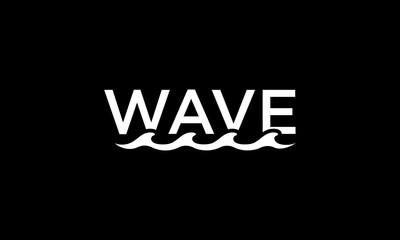 Wave word Simple typography design