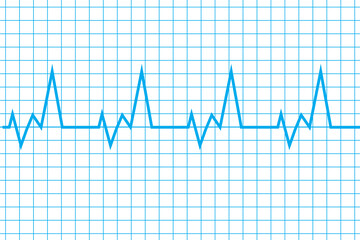 Digitally generated sine wave against grid