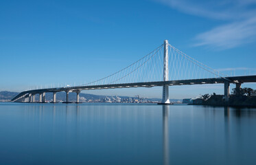 Fototapeta na wymiar Oakland Bay Bridge over San Francisco Bay