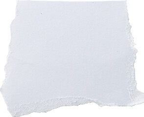 Image of close up of white torn paper with copy space on transparent background