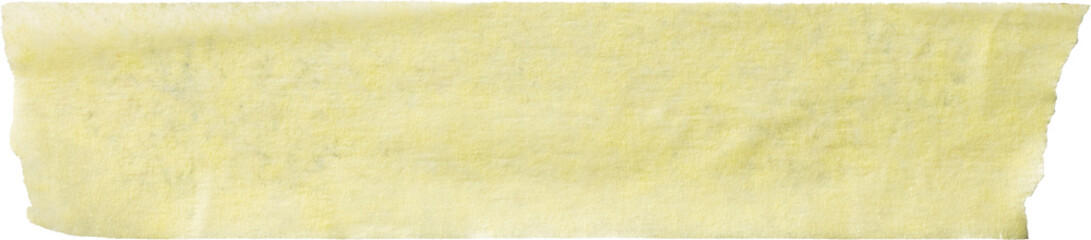 Image of close up of yellow tape with copy space on transparent background