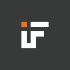 Obraz premium Simple IF logo designs Initial IF vector illustrations