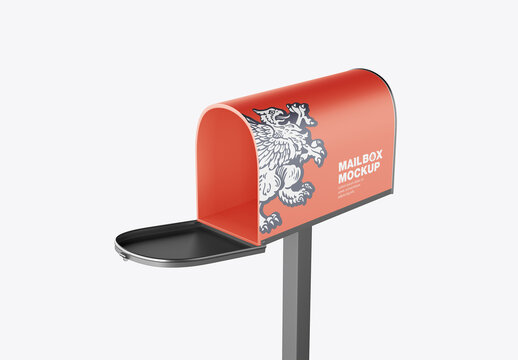 Metallic Mailbox Mockup